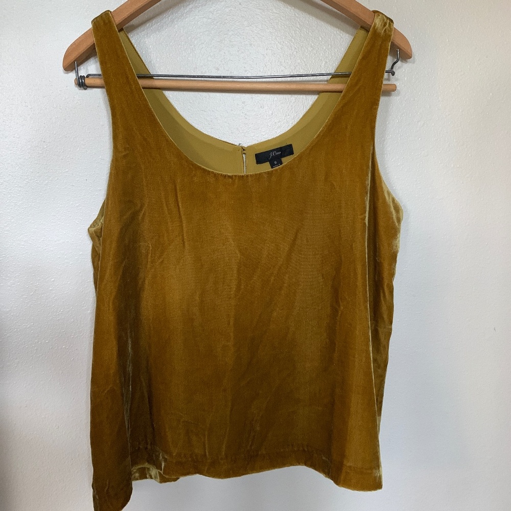 J CREW Velvet Tank Top Size 8